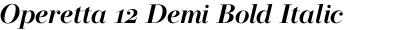Operetta 12 Demi Bold Italic